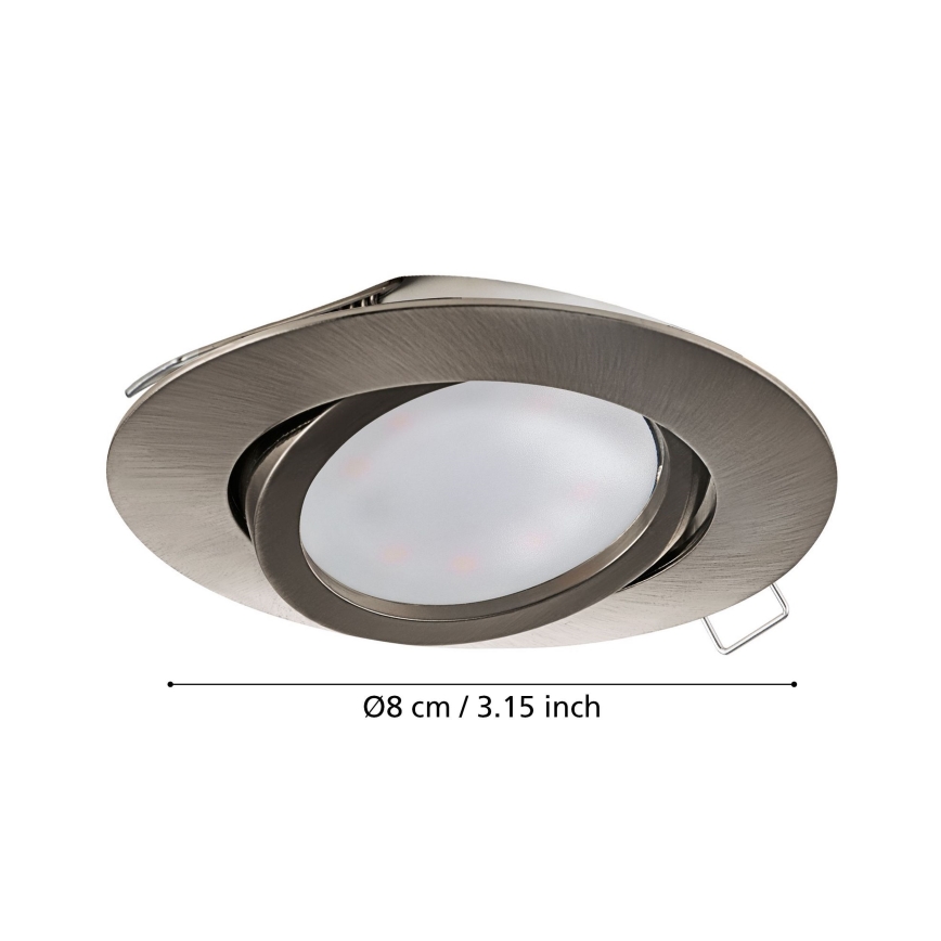 Eglo - 3 darabos LED beépíthető lámpa szett TEDO 1xGU10-LED/5W/230V