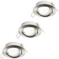 Eglo 31692 - 3 darabos TEDO LED beépíthető spotlámpa, 1xGU10/5W/230V