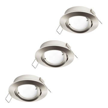 Eglo 31692 - 3 darabos TEDO LED beépíthető spotlámpa, 1xGU10/5W/230V