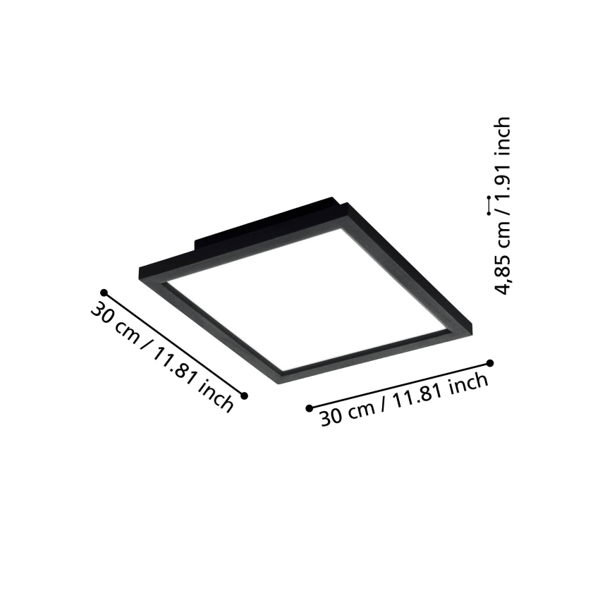 Eglo 31723 - LED Dimmelhető mennyezeti lámpa SALOBRENA-Z LED/15,3W/230V 2700-6500K fekete