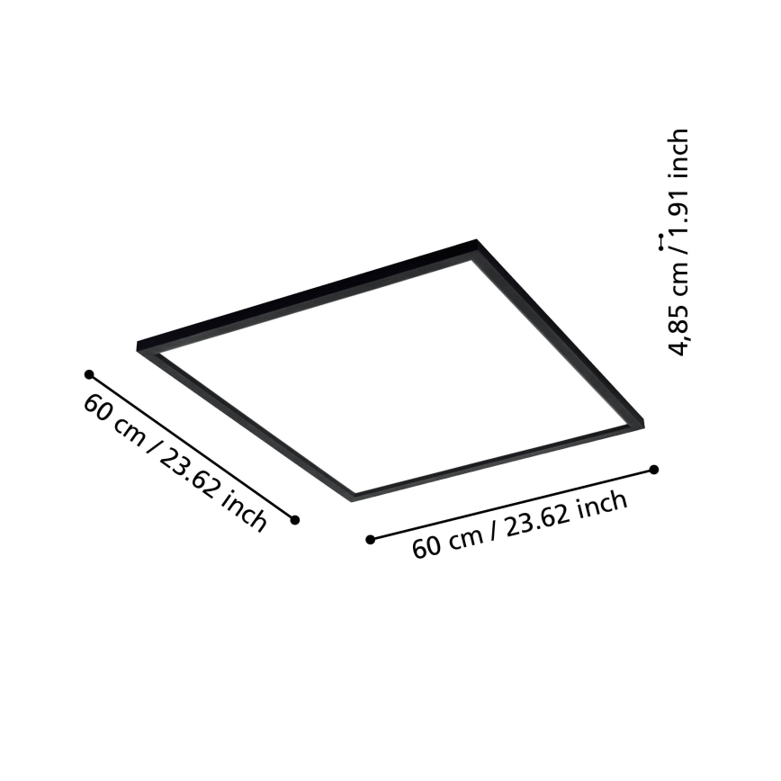 Eglo 31725 - LED Dimmelhető mennyezeti lámpa SALOBRENA-Z LED/33W/230V 2700-6500K fekete