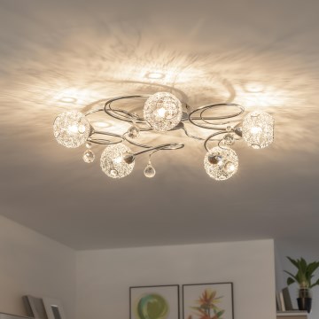 Eglo 32103 - Felületre szerelhető csillár VELAGO 5xG9/33W/230V fényes króm