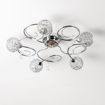 Eglo 32103 - LED felületre szerelt csillár VELAGO 5xG9/33W/230V fényes króm