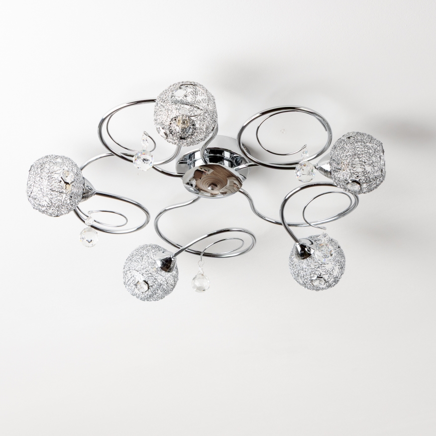 Eglo 32103 - LED felületre szerelt csillár VELAGO 5xG9/33W/230V fényes króm