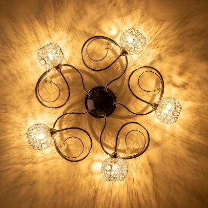 Eglo 32103 - LED felületre szerelt csillár VELAGO 5xG9/33W/230V fényes króm