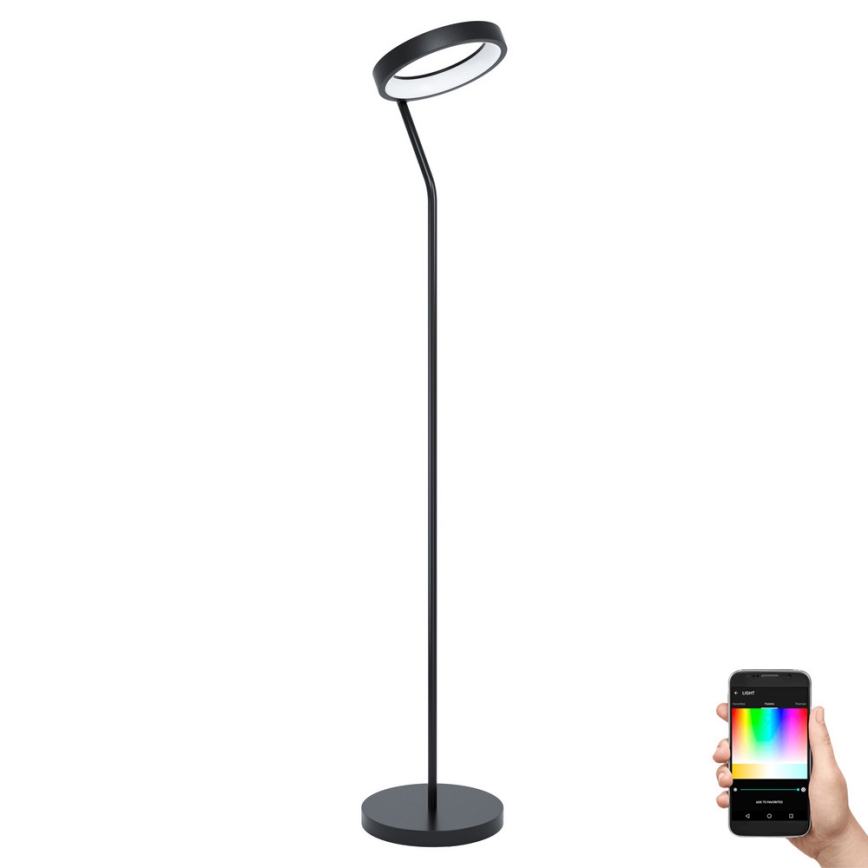 Eglo 32327 - LED RGBW dimmelhető állólámpa MARGHERA-C LED/15,5W/230V 2700-6500K fekete