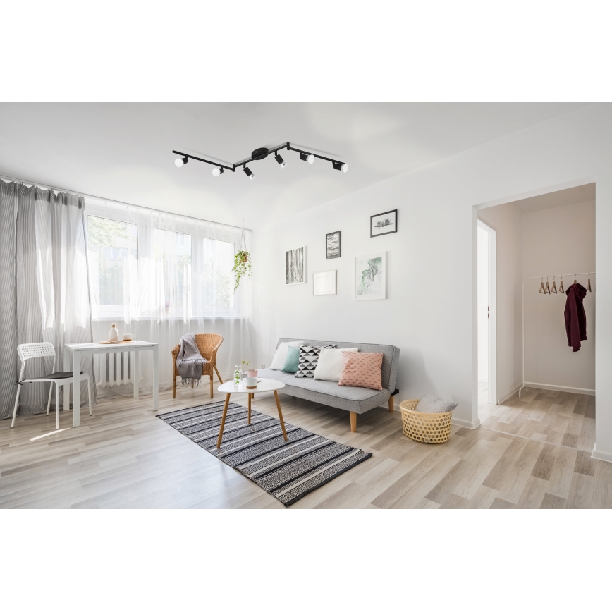 Eglo - LED Spotlámpa 6xGU10/2,8W/230V 3000K fekete