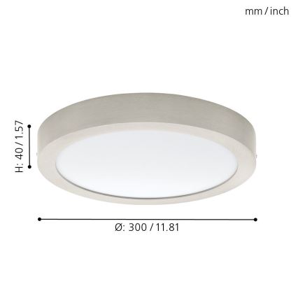 Eglo 32443 - LED mennyezeti lámpa FUEVA 1 LED/24W/230V Ø 30 cm