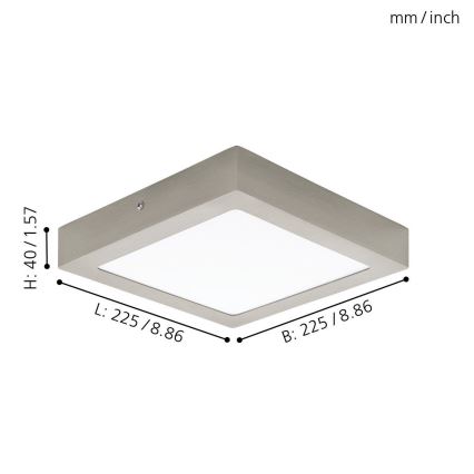 Eglo 32445 - LED Mennyezeti lámpa FUEVA 1 LED/18W/230V