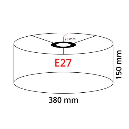 Eglo 32471 - TUNJA univerzális búra E27, átm. 38 cm, fehér