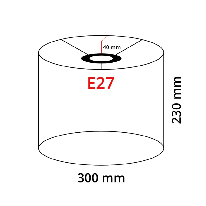 Eglo 32488 - TUNJA univerzális búra E27, átmérő 30 cm, taupe