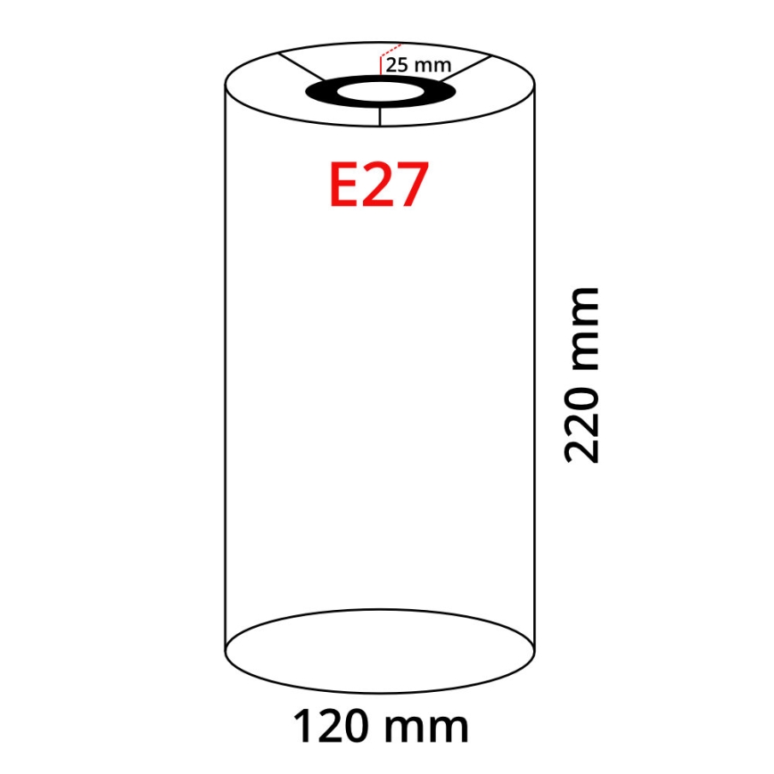 Eglo 32498 - Univerzális búra TUNJA E27, átm. 12 cm, fehér