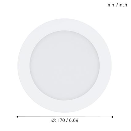 Eglo - LED RGB Dimmelhető beépíthető mennyezeti lámpatest FUEVA-C LED/10,5W/230V átm. 17 cm