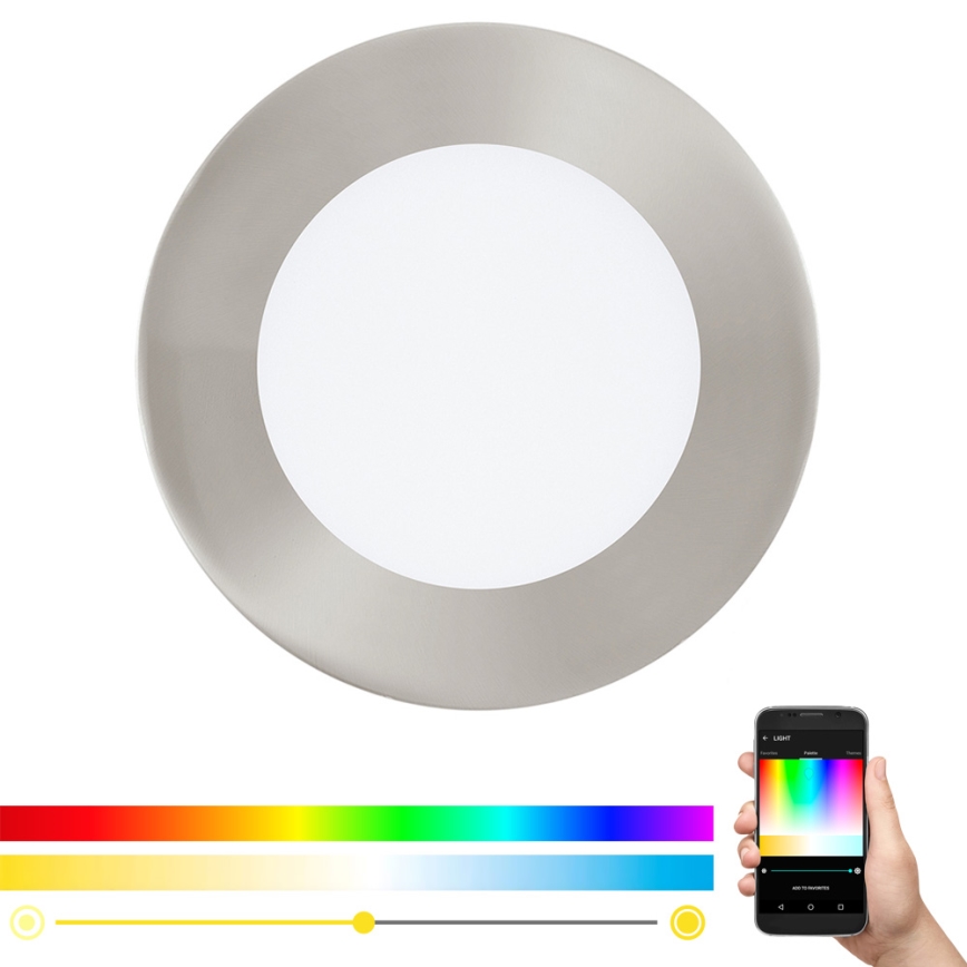 Eglo - LED RGB fényerőszabályozható beépíthető lámpatest FUEVA-C LED/5,4W/230V átmérő 12 cm