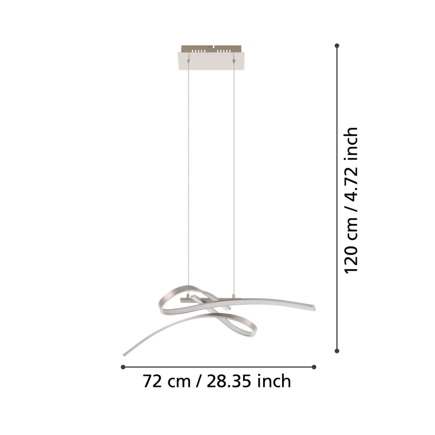 Eglo 32853 - SYMPHONIE LED csillár kábelen LED/18,9W/230V