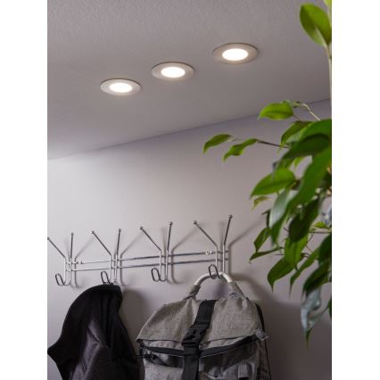 Eglo - 3 darabos dimmelhető LED RGB beépíthető lámpatest FUEVA-C LED/3W/230V átmérő 8,5 cm