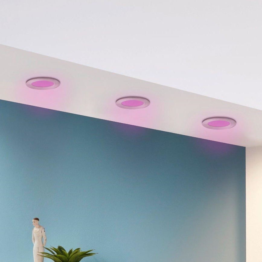 Eglo - 3 darabos dimmelhető LED RGB beépíthető lámpatest FUEVA-C LED/3W/230V átmérő 8,5 cm