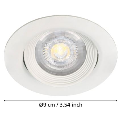 Eglo - 3 darabos SARTIANO beépíthető lámpatest szett LED/5W/230V