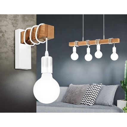 Eglo - Csillár zsinóron TOWNSHEND 4xE27/60W/230V