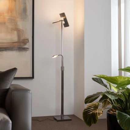 Eglo 33182 - LED Dimmelhető állólámpa SOLANO 1xLED/26W/230V +1xLED/3,2W 3000K matt króm