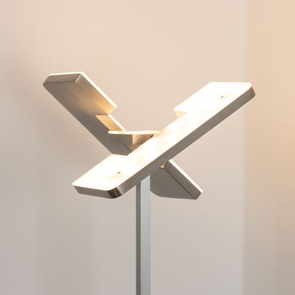 Eglo 33182 - LED Dimmelhető állólámpa SOLANO 1xLED/26W/230V +1xLED/3,2W 3000K matt króm