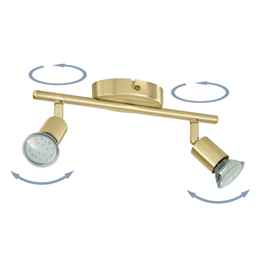 Eglo - LED Spotlámpa 2xGU10/2,8W/230V 3000K arany