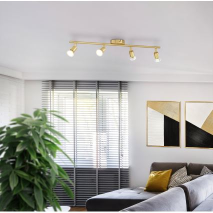 Eglo - LED Spotlámpa 4xGU10/2,8W/230V 3000K arany