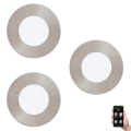 Eglo 33216 - 3 darabos szett dimmelhető LED RGBW süllyesztett lámpatest FUEVA-C LED/3W/230V átm. 8,5 cm