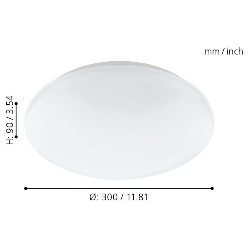 Eglo 33219 - GIRON-C LED RGBW fényerőszabályozható mennyezeti lámpa, LED/17W/230V, átm. 30 cm, fehér