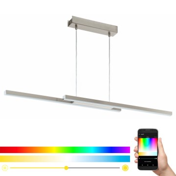Eglo 33232 - LED RGBW dimmelhető kábeles függőlámpa FRAIOLI-C LED/34W/230V matt króm