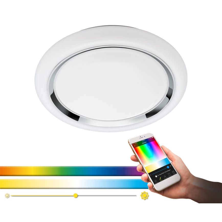 Eglo 33254 - LED RGBW fényerőszabályozható mennyezeti lámpatest CAPASSO-C LED/17W/230V 2700-6500K átm. 34 cm
