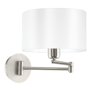 Eglo 33269 - Fali lámpa PASTERI 1xE27/60W/230V matt króm/fehér