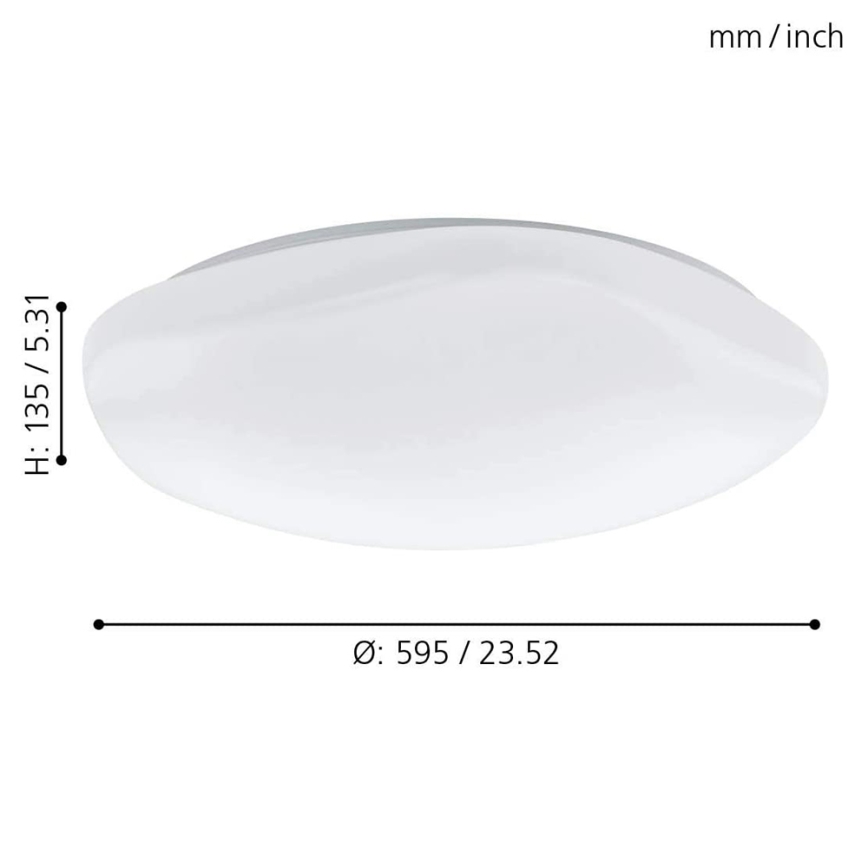 Eglo 33272 - LED RGBW Dimmelhető mennyezeti lámpa TOTARI-C LED/34W/230V 2700-6500K fehér + távirányítás
