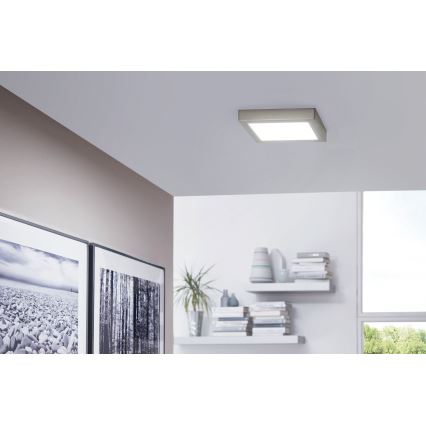 Eglo 33319 - LED RGBW Dimmelhető mennyezeti lámpatest FUEVA-C LED/15,6W/230V 2700-6500K 22,5x22,5 cm matt króm