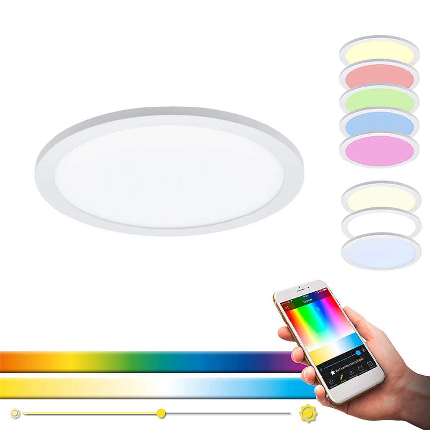Eglo 33341 - LED RGBW dimmelhető mennyezeti lámpatest SARSINA-C LED/16W/230V 2700-6500K Ø 30 cm + távirányító