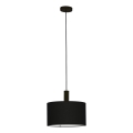 Eglo 33354 - AMANI kábeles függőlámpa 1xE27/60W/230V, Ø 38 cm, fekete