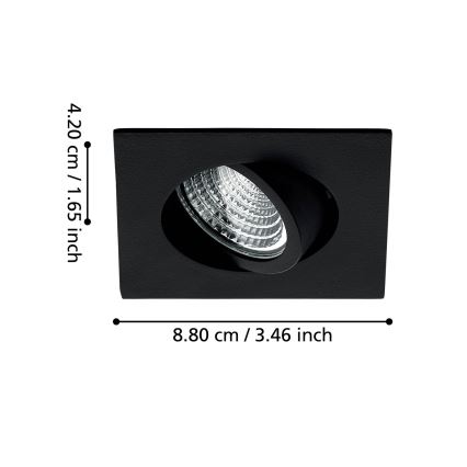 Eglo - LED Dimmelhető beépíthető lámpa/6W/230V fekete