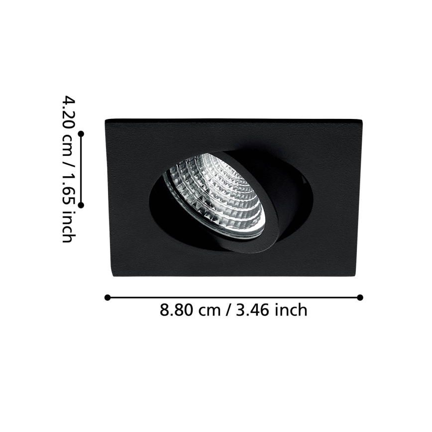 Eglo - LED Dimmelhető beépíthető lámpa/6W/230V fekete