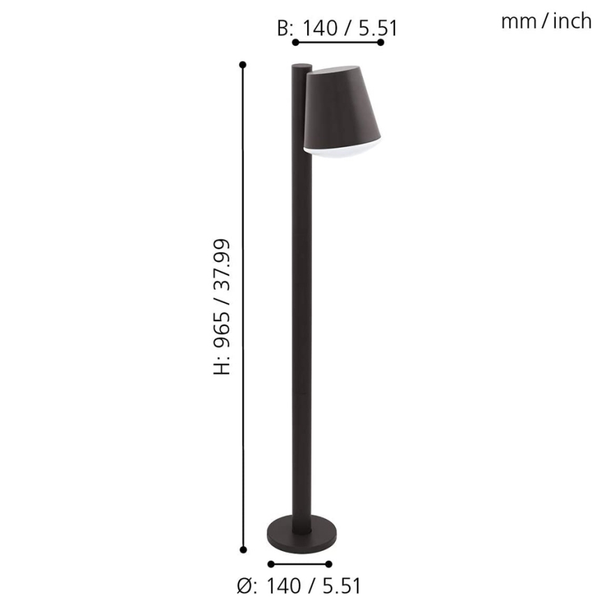 Eglo 33561 - LED dimmelhető kültéri lámpa CALDIERO-C 1xE27/9W/230V IP44 antracit