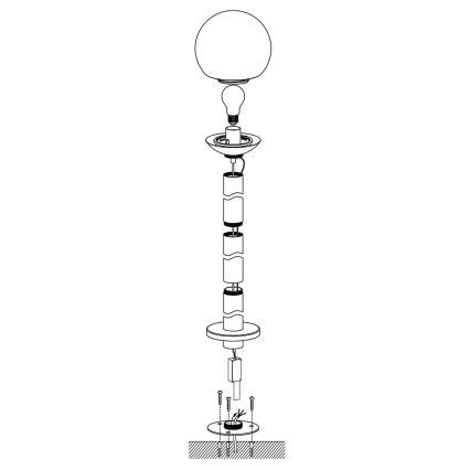 Eglo 33566 - LED dimmelhető kültéri lámpa NISIA-C 1xE27/9W/230V 980 mm IP44