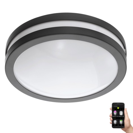 Eglo 33571 - LED dimmelhető fürdőszobai lámpa LOCANA-C LED/14W/230V IP44 fekete