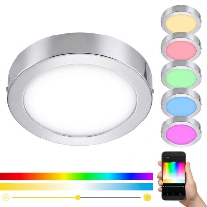 Eglo 33667 - LED RGBW dimmelhető fürdőszobai mennyezeti lámpa FUEVA-C LED21W/230V átmérő 30 cm IP44