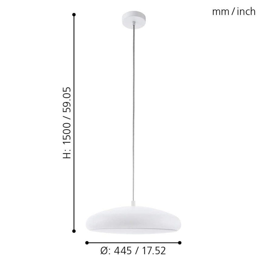Eglo 33765 - LED RGBW Dimmelhető csillár zsinóron RIODEVA-C LED/27W/230V 2700-6500K fehér