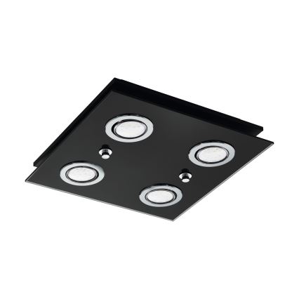 Eglo 33804 - LED Mennyezeti lámpa GRATTINO 4xGU10/2,8W/230V 3000K fekete