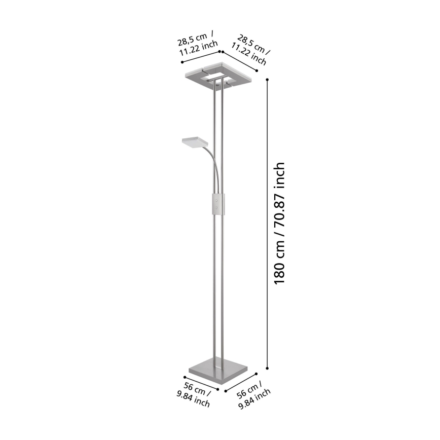 Eglo 33817 - LED Dimmelhető érintős állólámpa SOLANO LED/30W/230V + LED/4W
