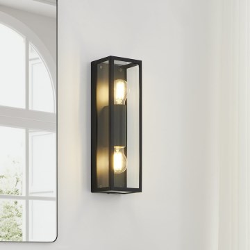 Eglo 33856 - Kültéri fali lámpatest ALAMONTE 2xE27/60W/230V IP44 fekete