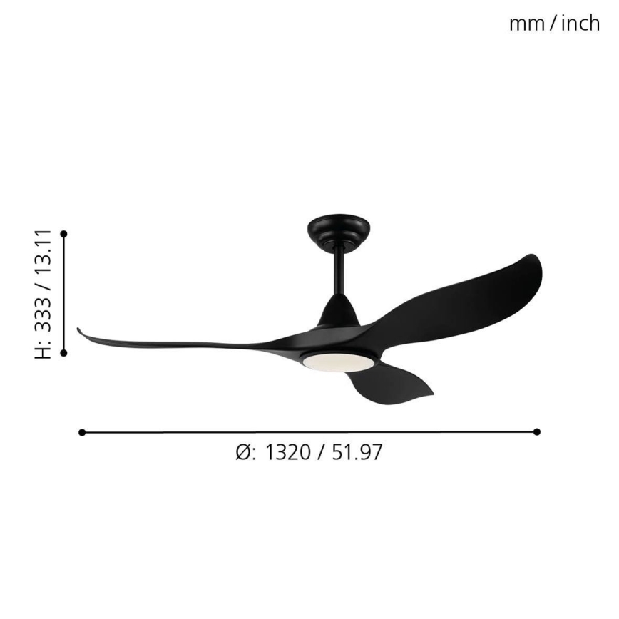 Eglo - LED Mennyezeti ventilátor LED/15W/230V + távirányítás