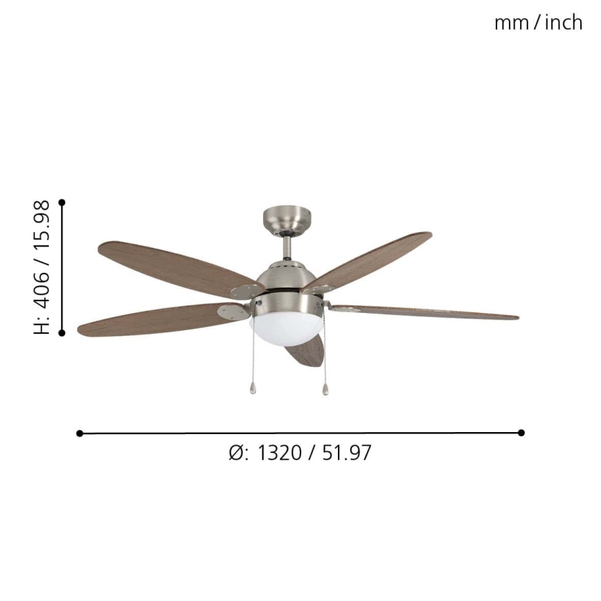 Eglo - Mennyezeti ventilátor 1xE14/60W/230V