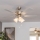 Eglo 35077 - Mennyezeti ventilátor LAS PALMAS 3xE27/40W/230V matt króm/szürke
