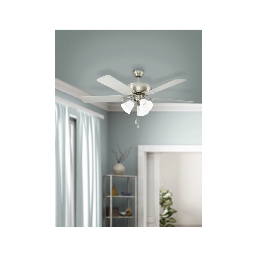 Eglo 35077 - Mennyezeti ventilátor LAS PALMAS 3xE27/40W/230V matt króm/szürke
